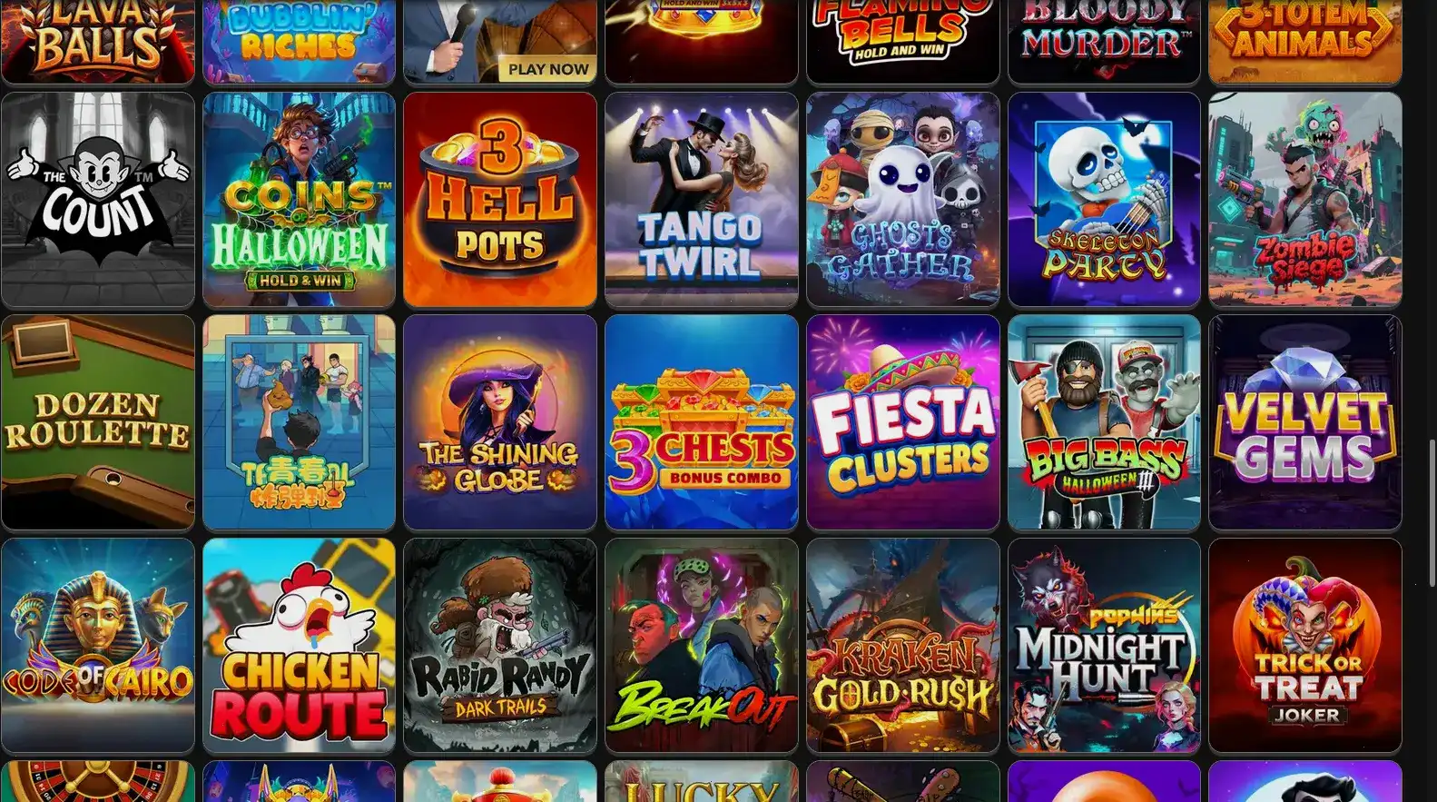 интерфейс игровых автоматов и живого казино Dendy